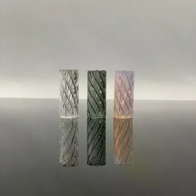 Handmade Spiral Borosilicate Glass Filter Tip Drawstring Aglet Accent Beads for Clothing Garment Accessories Supply Made