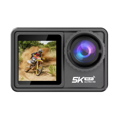 5K 2-Inch Touch LCD Action Camera Mini Digital Sport Video HD 60fps Wide Angle Remote Dual Screen with 4K Support