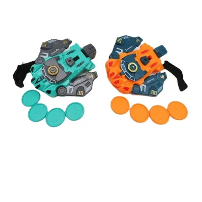 Disk Launcher Toy Fighter Plastic Flying Saucer Outdoor Toy for Kids Safety Shooter Game