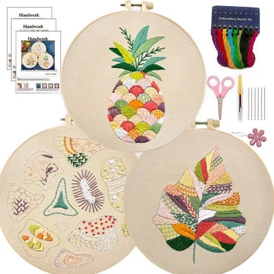 China Factory Creativity Embroidery Cross Stitch Kit Wholesale Cartoon DIY Patches Cute Creative Gifts Embroidery Starter Kit
