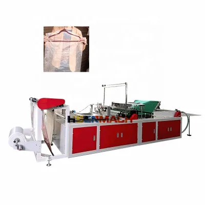 Factory Price Slanting Shoulder Hanging Plastic Suit Bag Clothing Making Line Machine