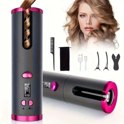 Premium Automatic Portable Hair Curler Mini Portable Auto Rotating Curling Iron Ceramic Waver Curler Wand