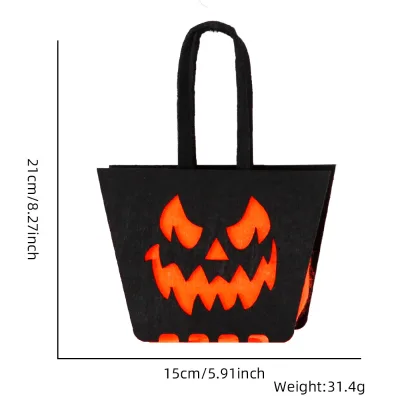 Personalized Wholesale Ghost Festival Trick-or-Treat Handbag Halloween Decorations Felt Basket