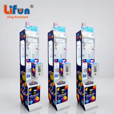 LIFUN Slim Mini Claw Crane Machine Space Warriors Design Coin Operated Gift Catcher Machine for Mall and Game Center