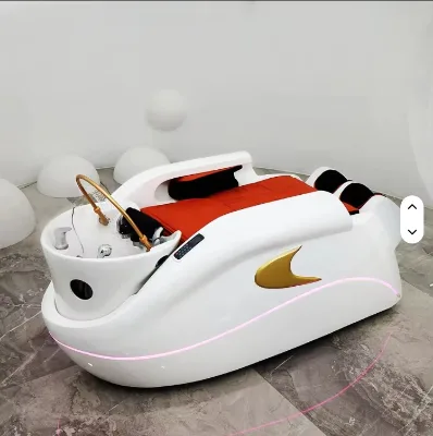Electric Fully Automatic Hair Spa Bed for Barber Salon Use Modern Design Plastic Massage Flushing Therapy