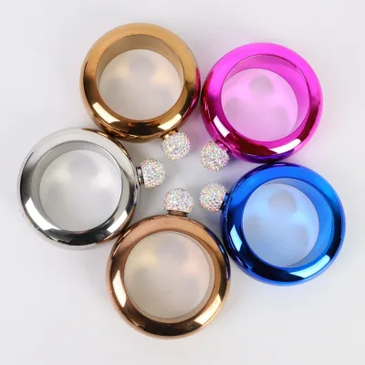 Creative Round Wristband Wine Pot Outdoor Portable Stainless Steel Ladies' Small Wine Pot 3.5-ounce Bracelet Wine Pot