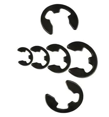External E-Clip Fastener, Black Oxide Zinc Plated for Axle Fixing