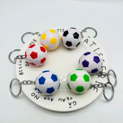 Simulation Mini Soccer Keychain Classic Football Pattern Pendant Sports Fan Accessories Car Key Bag Ornament Promotional
