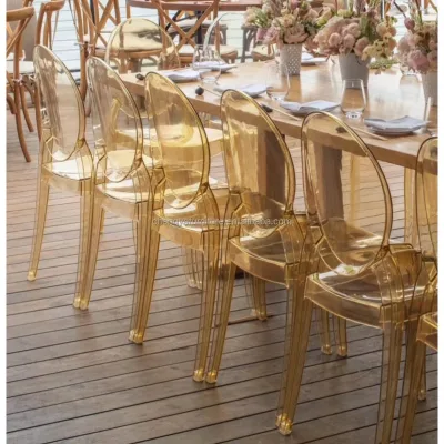 Hot sale plastic stackable dining ghost chair