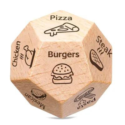 Eco-Friendly Wood Stocking Stuffers for Men & Women Christmas Anniversary Birthday Father's Day Date Night Dice Gifts