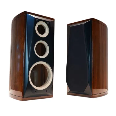 Master Huang 6.5inch 8inch Three-Way Waist Drum 2-Piece Solid Wood Curved Speaker Empty Cabinet Beveled Piano Lacquer High Gloss