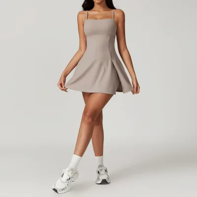 2025 New Base Sports Dress With Breast Pad Outdoor Golf Yoga Tennis Dress