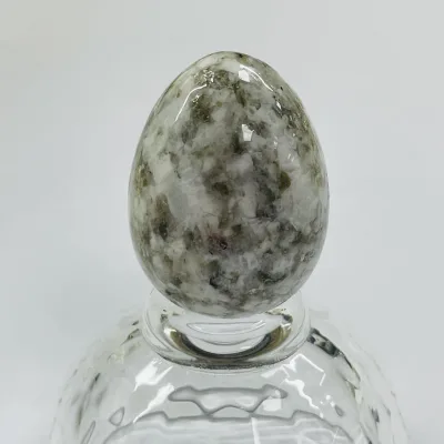 HY Wholesale White Marble Egg Shape Different Material Mixed Tumble Stone For Fengshui Decoration