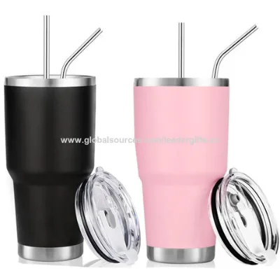 30oz Tumbler Stainless Steel Vacuum Insulated Cup with Lid and Straw,