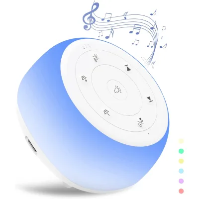Baby White Noise Sound Machine With Night Light Built-in 34 Soothing Sounds USB Rechargeable Portable Sleep Aid Device for Sleep