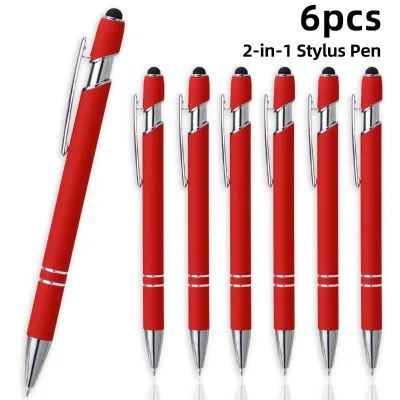 Practical Personalised Design 1.0 mm Black Ink Metal Office Retractable Ballpoint Pen for Touch Screen