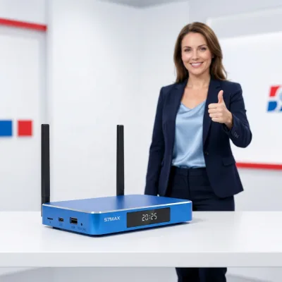 Official Authorized S7 MAX Blue Android 12 Quad Core 6K TV Set Top Box Digital Media Player USB Network Streaming Home