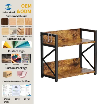 Kitchen Counter Shelf Organizer Coffee Bar Station Organizer for Countertop