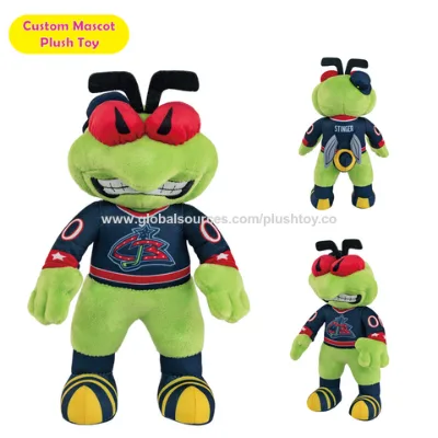 Custom Stuffed Animal Plush Toy Standing Mascot Doll with T-shirt