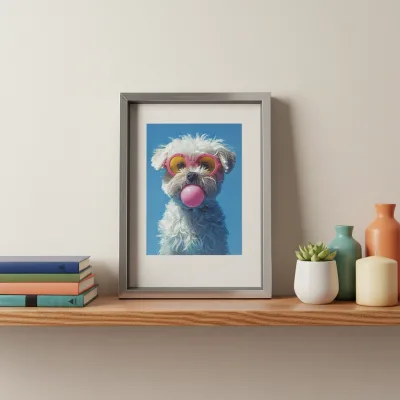 Metal Photo Frame for Desk, Modern Decorative Art, Home and Office Tabletop Display Stand with Ornamental Design