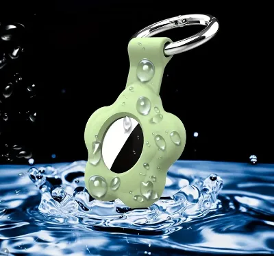 For AirTag Case Cover Key Ring Holder Keychain Shockproof Anti-scratch Tracker Silicone Protective Full Cover case for AirTag