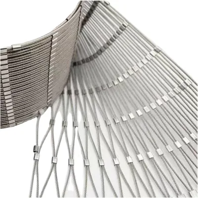 Hot Sale Joinwin Woven Plain Weave Corrosion Resistant Stainless Steel Wire Rope Mesh 1.2-6mm Diameter 20-100mm Hole Size