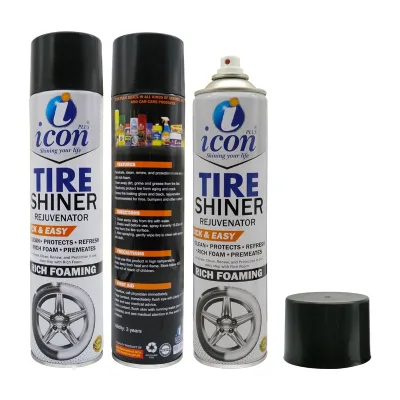 Customized 600ml  Tyre Cleaner Foam Spray Multi-Purpose Foam Cleaner Spray Tire Shiner Spray