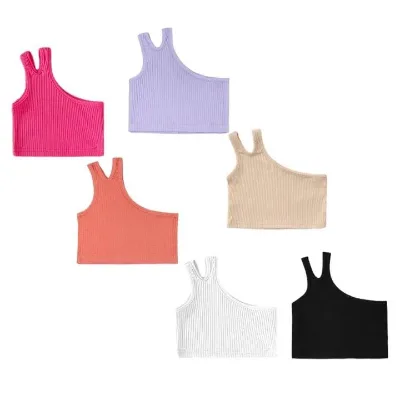 Girls Cotton Sleeveless Top Short Summer Wholesale Baby Children's Top