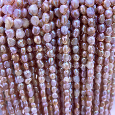 4-5mm Size Natural Colorful Pink Purple Freshwater Keshi Baroque Pearls Strands Loose Pearls for Jewelry Making Perle