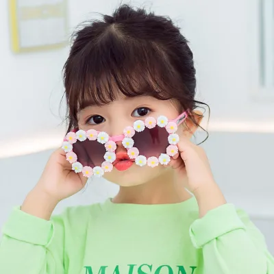 Fashion Style Flower Sunglasses Children Luxury Design Eyewear Small Size Kids Sunglasses for Girl