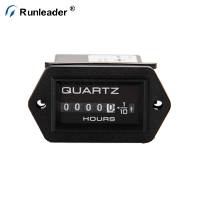 Waterproof HOUR METER Black  Mechanical Hour Meter Counter Timer Gauge Meter