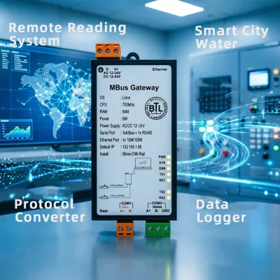 Sunfull Industrial M-Bus to Modbus Gateway for Smart Water Meter Reading CJ188 Protocol Converter RS485 Ethernet Port