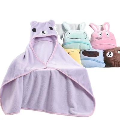 Ultra Soft Plush Comfy Cozy Kids' Bedding Custom Animal Hoodie Blanket for Babies