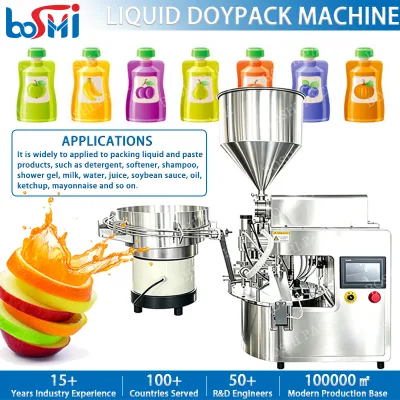 Multifunction Packaging Machines Water Oil Beer Milk Cream Jar Liquid Juice Spout Pouch Filling Machine Doypack Machines