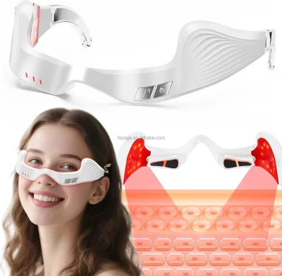 Red Light Eye Massager Glasses Eye Light Therapy Device Red Light Beauty Device Timing Control 4 Modes 10-Minute Timing