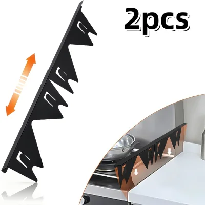 2 Pcs Retractable Stainless Steel Stove Gap Covers, Heat Resistant Easy Clean Kitchen Countertop Gap Strip