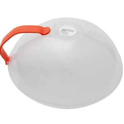 Heat Resistant Plastic Anti-Sputtering Lid Food Cover Microwave Oven Splatter Guard with Removable Handle and Steam Vent