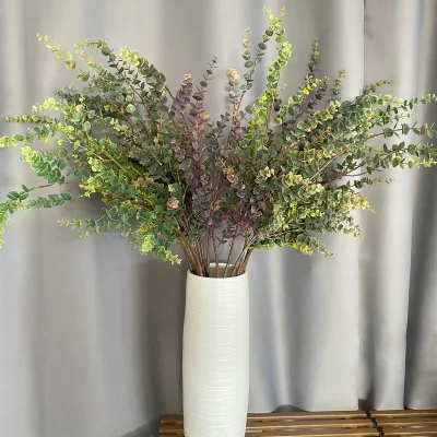 Long Branch Eucalyptus Leaves Wedding Road Guide Flower Arrangement Artificial Flower Decoration Green Plant