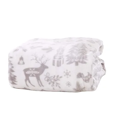 Home Luxuriously Soft Velvet Plush, Throw Blanket | Christmas Throw for Sofa and Bed | Cozy and Warm Plush Throw Blanket