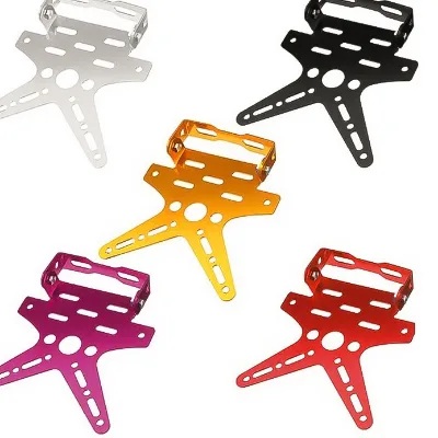 Electroplate Aluminum Alloy Motorcycle Rear License Plate Frame Motorbike Bracket Rack Scooter Adjusted Number Plate Holder