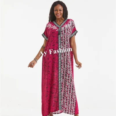 New Flower African Dresses Fashion Designs Fat Ladies Traditional Dresses with Shinniy Pattern
