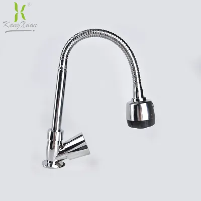 European Style High Quality Plastic Pull Kitchen Faucet Mixed Water Electroplating ABS
