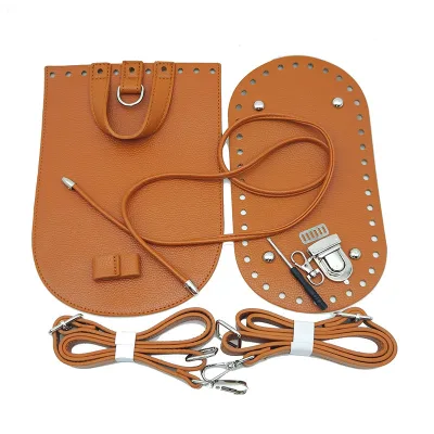 New Handmade Woven Backpack DIY Leather Bag Bottom Flap Hook Knitted Self-Made Women's Breathable Waterproof Accessories