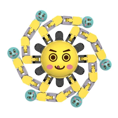 Transformable Robot Fingertip Gyro Mechanical Top with Change Plastic Fidget Spinner for Boys and Girls Toys