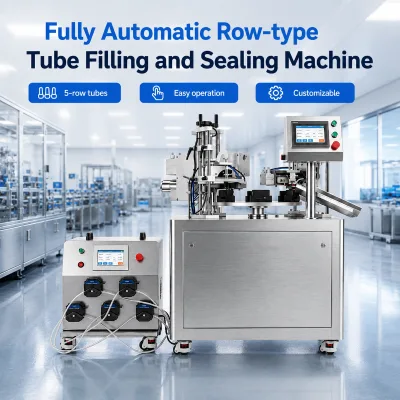 Compact Automatic Rotary Tube Filling and Tail Sealing Machine for Gel and Cream