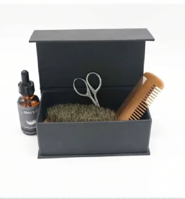 Men's Beard Comb Care Set Double-Sided Beard Styling Comb Clean Travel Portable Shaving Brush Beard Kit for Men Grooming