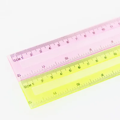 Hot Sale Customized logo China Factory Stationery Purple Blue Ruler 20cm 30cm Triangle Plastic Rulers for School Kids With Good Price and Delivery