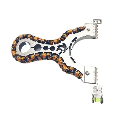 High Precision Flat Leather Slingshot with Strong Elastic Bands for Practical Competition