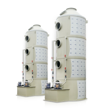 New PP Cyclone Plate Spray Tower with Pump for Air Scrubber Gas Purification & Dust Removal in Manufacturing Plant