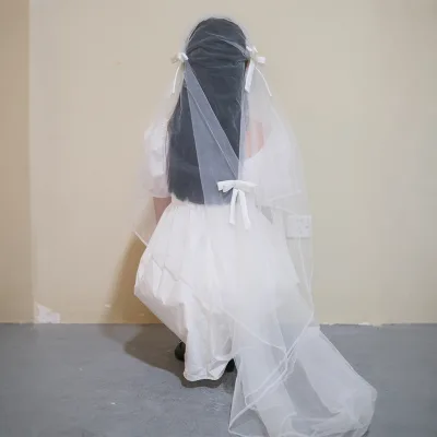 Bridal Veil, White, Sweet, Licensed Headwear, Veil Covering, Styling Accessories, Wedding Photography Props